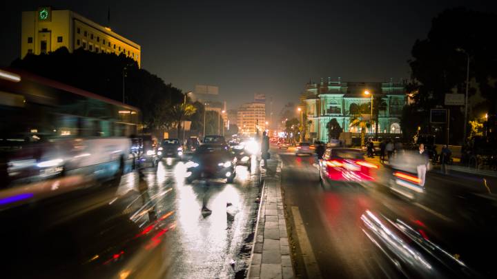 Downtown Cairo at night. Egypt's private sector has underperformed for decades due to corruption.